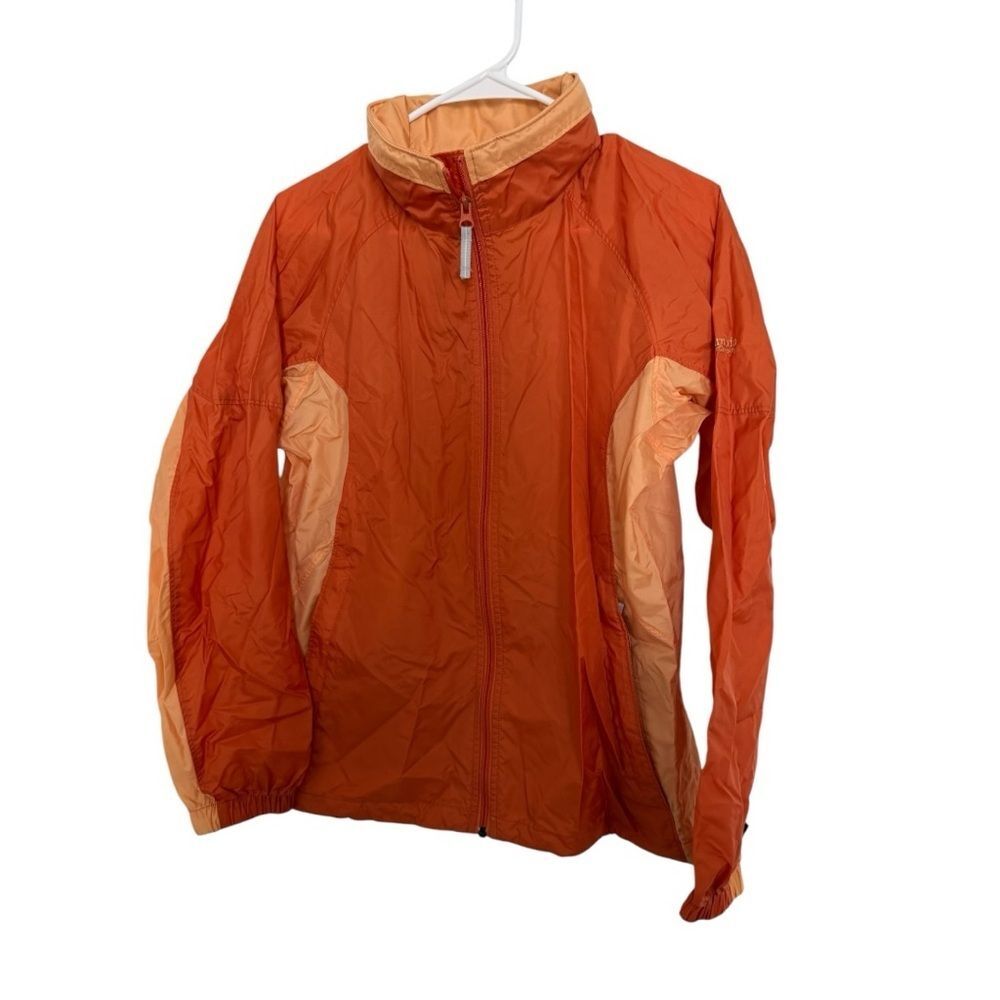 Columbia Packable full zip Orange windbreaker Jacket medium